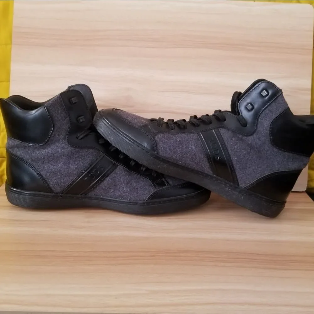 Tod's Leather/Mesh High Top Driving Boots